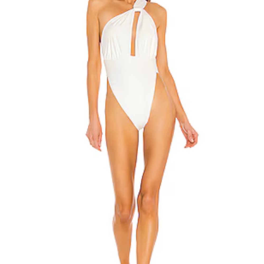 REVOLVE White One-Shoulder Swim One Piece